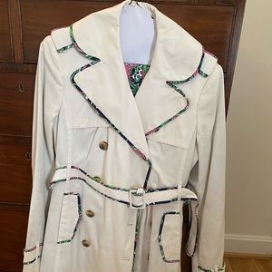 Lilly Pulitzer White Trench Coat